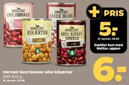 Netto Harvest Best bønner eller kikærter tilbud