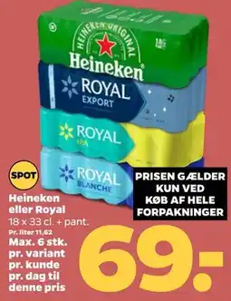 Netto Heineken eller Royal tilbud