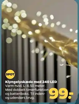 Netto Klyngelyskæde med 240 LED tilbud