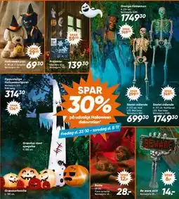 Bilka SPAR 30% på udvalgt Halloween dekoration tilbud