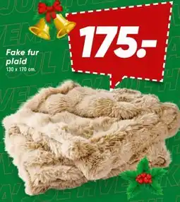 Bilka Fake fur plaid tilbud