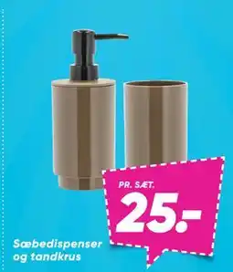 Bilka Sæbedispenser og tandkrus tilbud