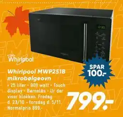 Bilka Whirlpool MWP251B mikrobølgeovn tilbud