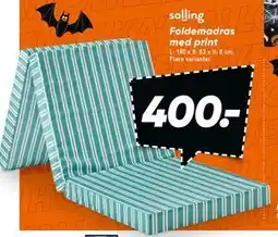 Bilka Foldemadras med print tilbud
