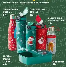 Bilka Madkasse eller drikkeflaske med julemotiv tilbud