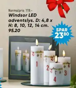 Bilka Windsor LED adventslys tilbud