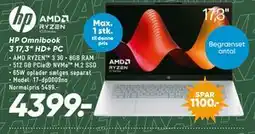 Bilka HP Omnibook 3 17,3” HD+ PC tilbud