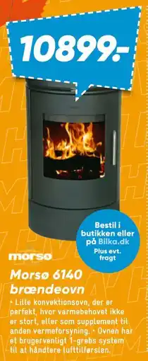 Bilka Morsø 6140 brændeovn tilbud