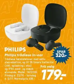 Bilka Philips trådløse in-ear tilbud