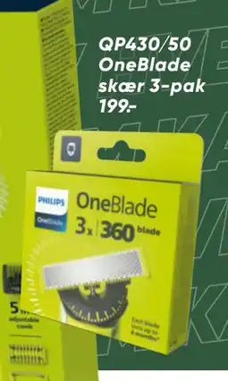 Bilka QP430/50 OneBlade skær 3-pak tilbud