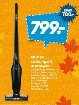 Bilka Nilfisk Ledningsfri støvsuger tilbud