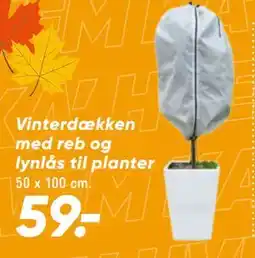 Bilka Vinterdækken med reb og lynlås til planter tilbud