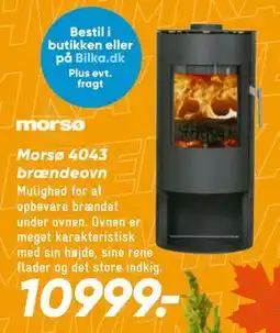 Bilka Morsø 4043 brændeovn tilbud