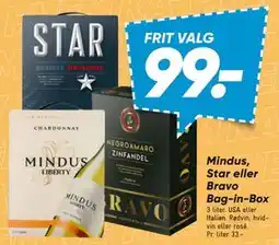 Bilka Mindus, Star eller Bravo Bag-in-Box tilbud