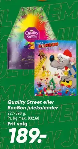 Bilka Quality Street eller BonBon julekalender tilbud