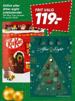 Bilka KitKat eller After eight julekalender tilbud