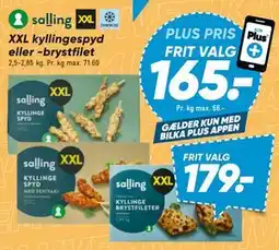 Bilka XXL kyllingespyd eller -brystfilet tilbud