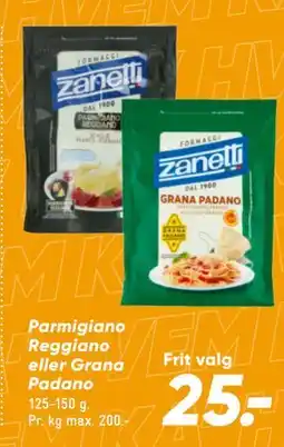 Bilka Parmigiano Reggiano eller Grana Padano tilbud