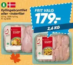 Bilka Kyllingebrystfilet eller -inderfilet tilbud