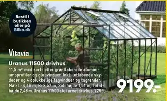 Bilka Uranus 11500 drivhus tilbud
