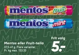 Bilka Mentos eller Fruit-tella tilbud