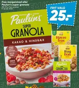 Bilka Fras morgenmad eller Paulun's super granola tilbud