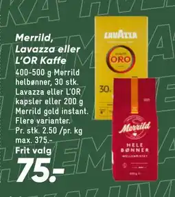 Bilka Merrild, Lavazza eller L’OR Kaffe tilbud
