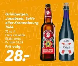 Bilka Grimbergen, Jacobsen, Leffe eller Kronenbourg 1664 tilbud
