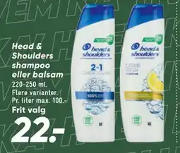 Bilka Head & Shoulders shampoo eller balsam tilbud