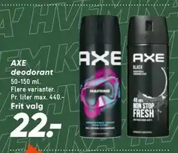 Bilka AXE deodorant tilbud