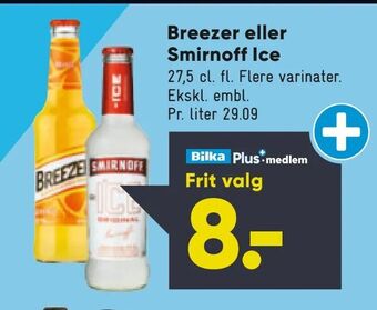 Bilka Breezer eller Smirnoff Ice tilbud