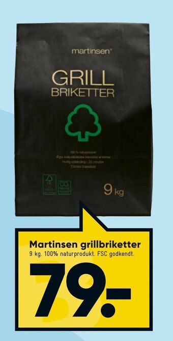 Bilka Martinsen grillbriketter tilbud