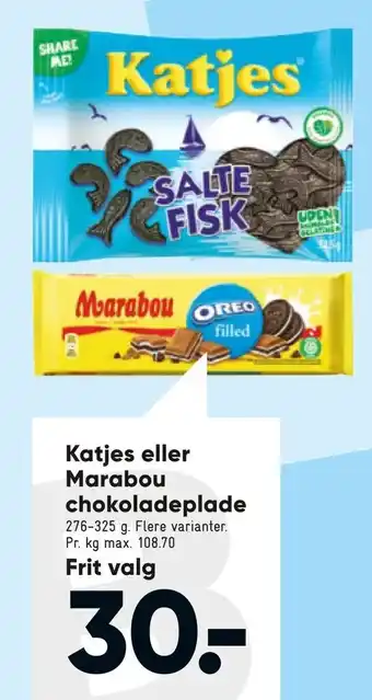 Katjes eller Marabou chokoladeplade