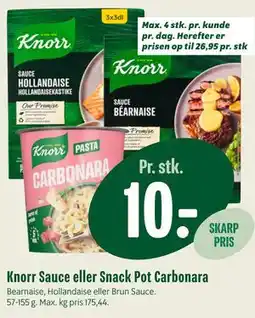 Min Købmand Knorr Sauce eller Snack Pot Carbonara tilbud