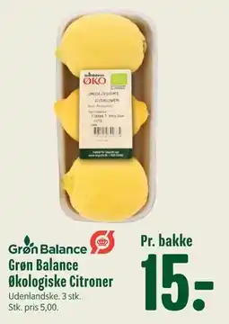 Min Købmand Grøn Balance Økologiske Citroner tilbud