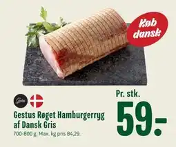 Min Købmand Gestus Røget Hamburgerryg af Dansk Gris tilbud