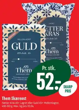 Min Købmand Them Skæreost tilbud