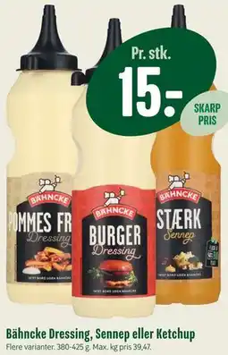 Min Købmand Bähncke Dressing, Sennep eller Ketchup tilbud