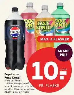 SPAR Pepsi eller Faxe Kondi tilbud