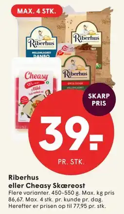 SPAR Riberhus eller Cheasy Skæreost tilbud