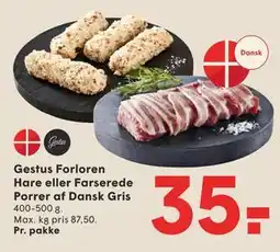 SPAR Gestus Forloren Hare eller Farserede Porrer af Dansk Gris tilbud