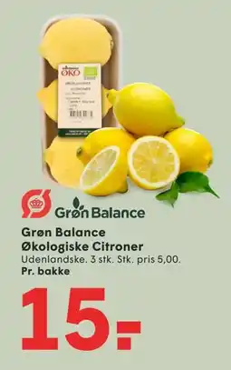 SPAR Grøn Balance Økologiske Citroner tilbud
