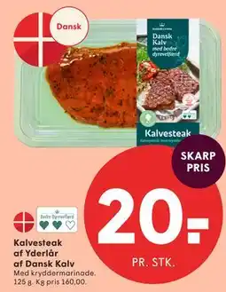 SPAR Kalvesteak af Yderlår af Dansk Kalv tilbud