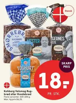 SPAR Kohberg Velsmag Rugbrød eller Hvedebrød tilbud