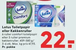 SPAR Lotus Toiletpapir eller Køkkenruller tilbud