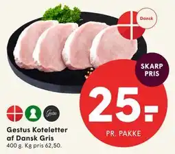 SPAR Gestus Koteletter af Dansk Gris tilbud