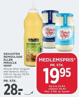 MENY GRAASTEN REMOULADE ELLER MIRACLE WHIP tilbud