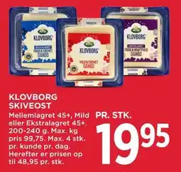 MENY KLOVBORG SKIVEOST tilbud