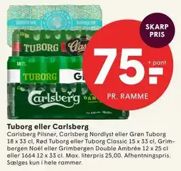 SPAR Tuborg eller Carlsberg tilbud