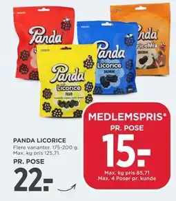 MENY PANDA LICORICE tilbud
